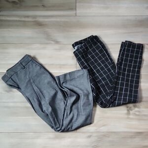Express Gray and Black Grid Pattern Pants M